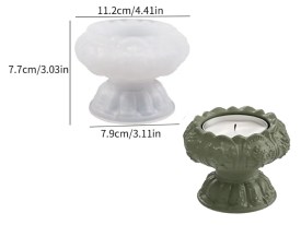 Molde silicona portavela ornamental LOTO